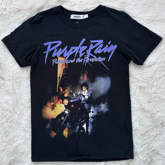 MISSGUIDED - Purple Rain T Shirt - Picture 3 of 5